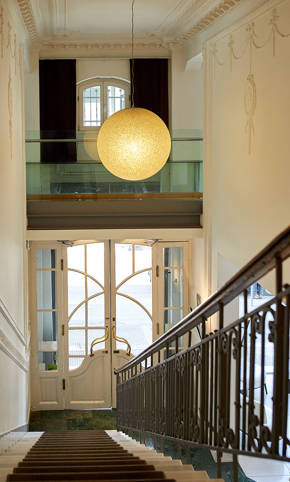 The Excelsior Hotel entrance and main staircase